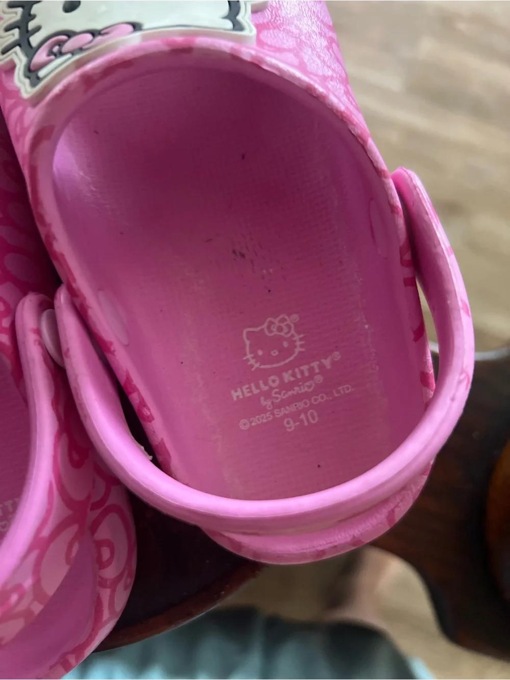 Hello Kitty Pink Girls Slide Sandals with Character Applique